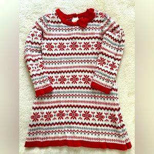 Knitted Christmas toddler dress